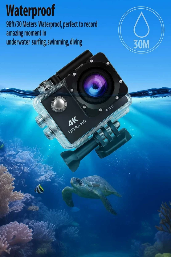 Fiesta Action camera Action Camera 4k16MP Wifi 30M Waterproof Act...more