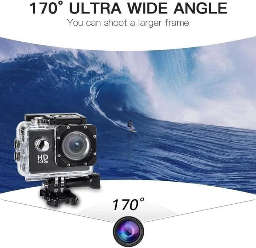 DigiTech Sports Action camera 2k Ultra HD 12MP Wifi 30M Waterproo...more