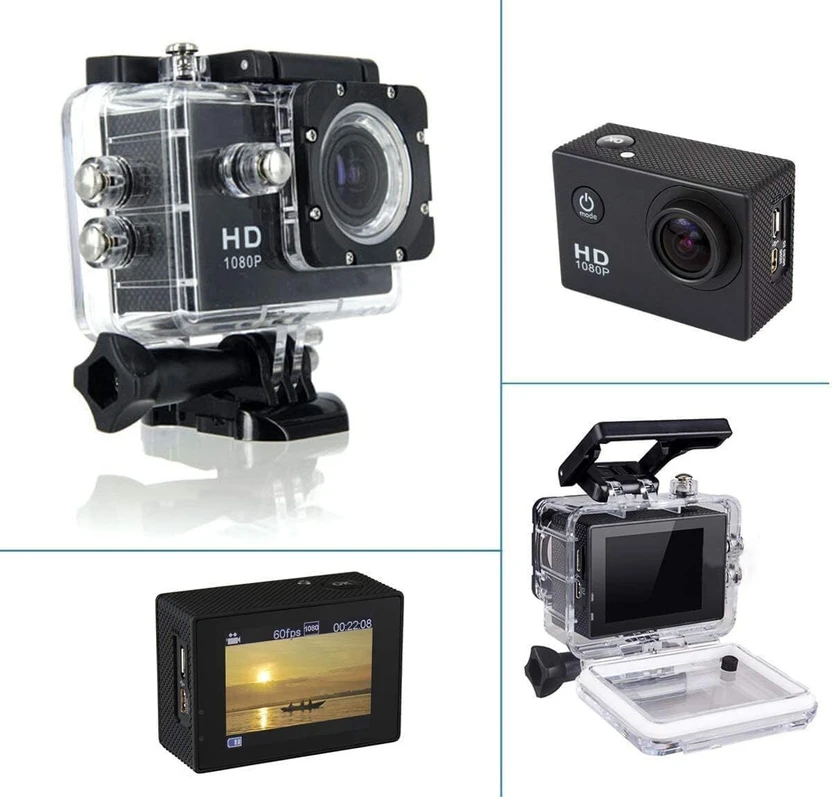 AlphaCam Action camera Action Camera Full HD 1080P 12MP Wifi 30M ...more