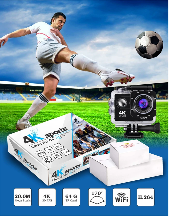 ENERIOX Premium 4k Sports Camera Helmet Camera Ultra HD Camera Sp...more