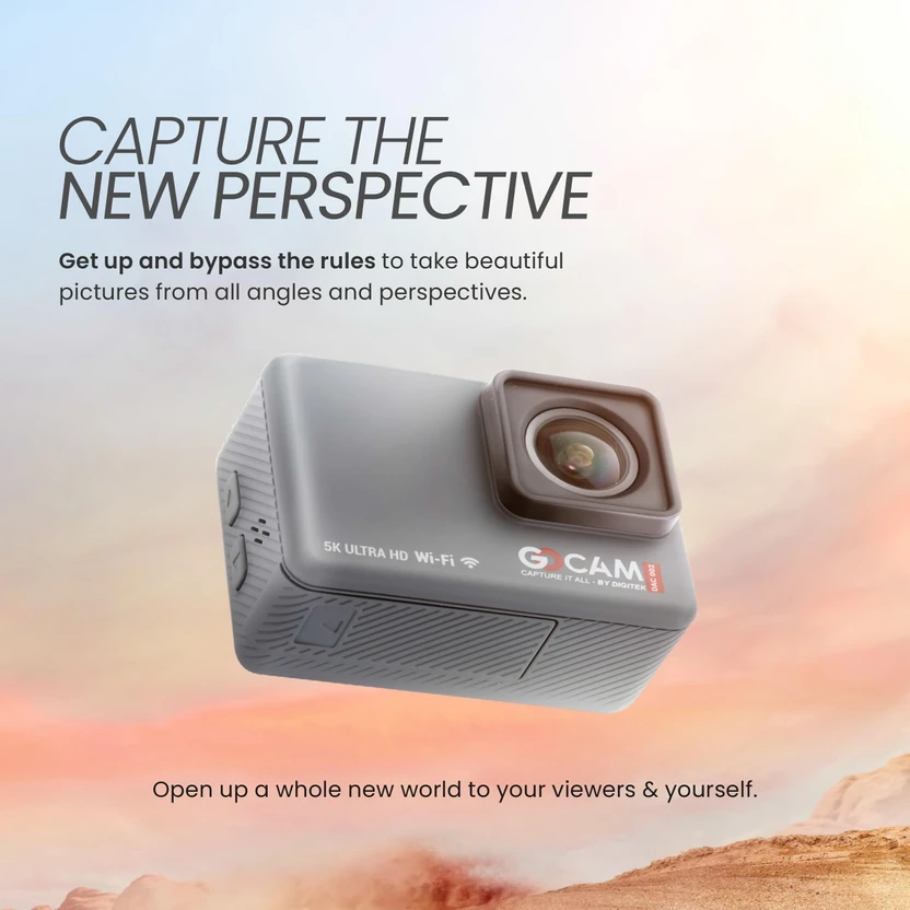 DIGITEK GoCAM DAC-002 5K 60FPS WiFi Ultra HD with 6-Axis Gyro EIS...more