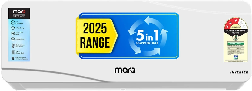 Air Conditioners MarQ by Flipkart 2025 Model 1 Ton 3 Star Split Inverter 5-in-1 Co...more