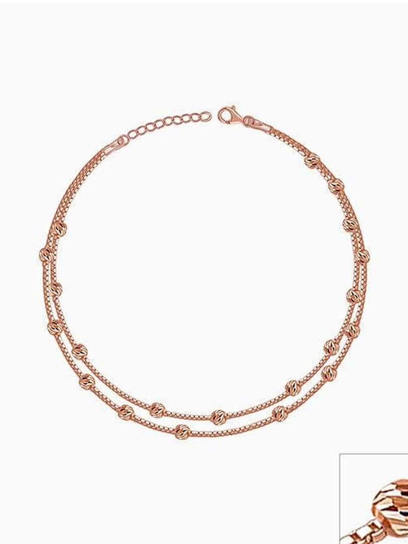 GIVA Rose Gold-Plated Anklet