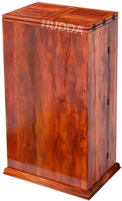 Hudda Solid Wood Bar Cabinet – Elegant Home Liquor Storage Solid ...more