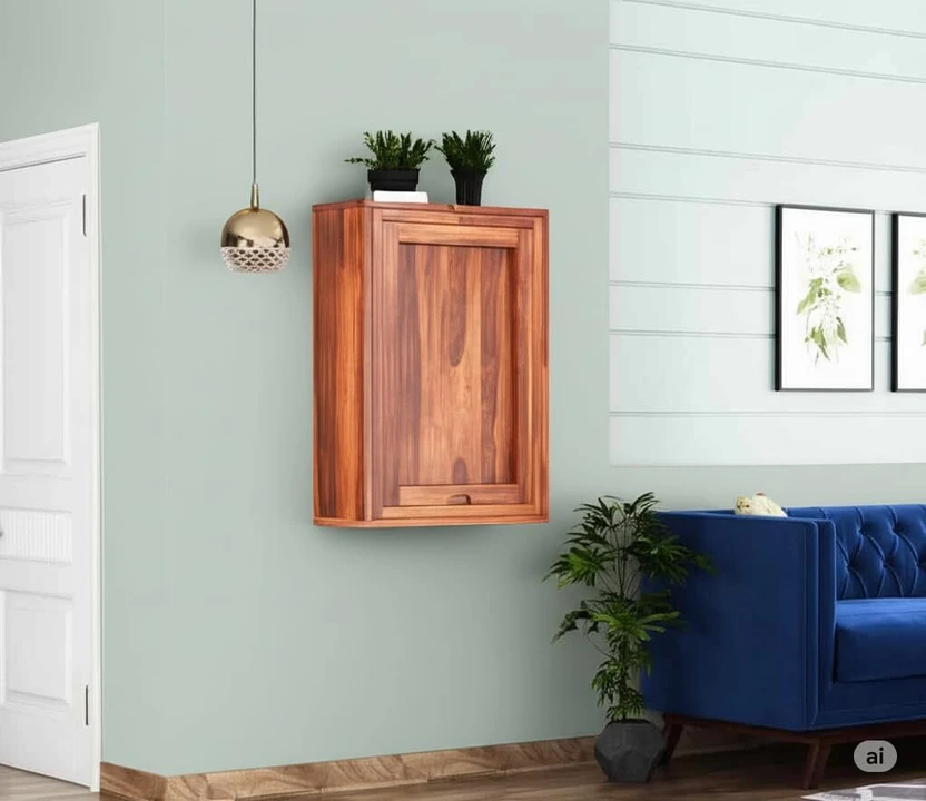 HUDDA Bar Cabinet Solid Wood Bar Cabinet (Finish Color - Teak, DI...more