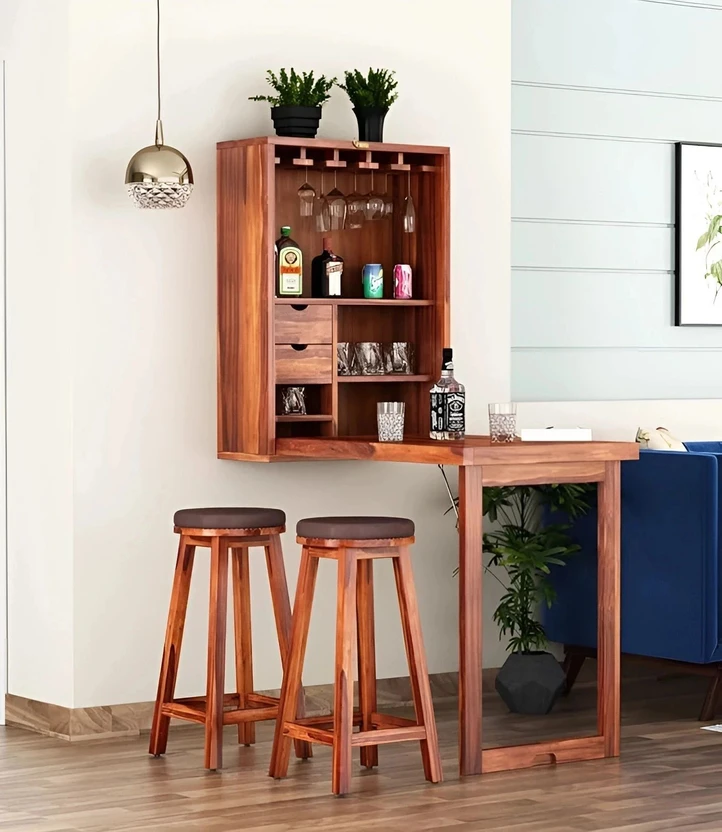 SIDDH Solid Wood Wall Mounted Bar Cabinet Solid Wood Bar Cabinet ...more