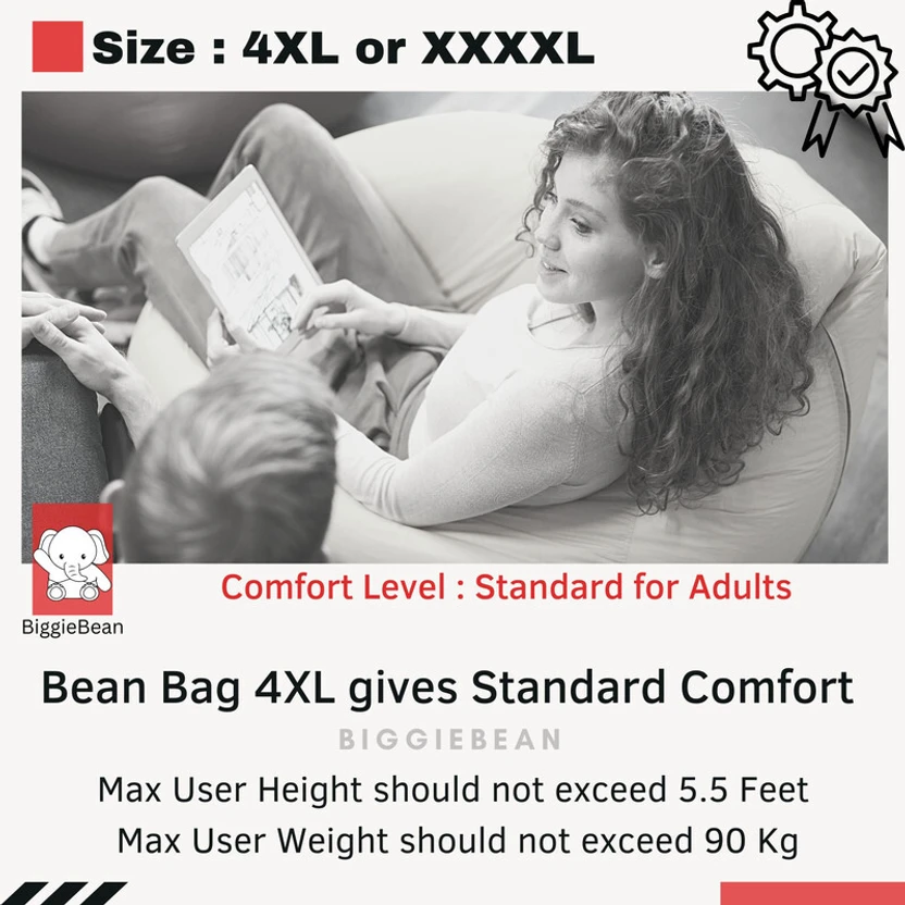 Biggie XXXL LoungeRelax Sofa with Cushion and Footrest Teardrop B...more