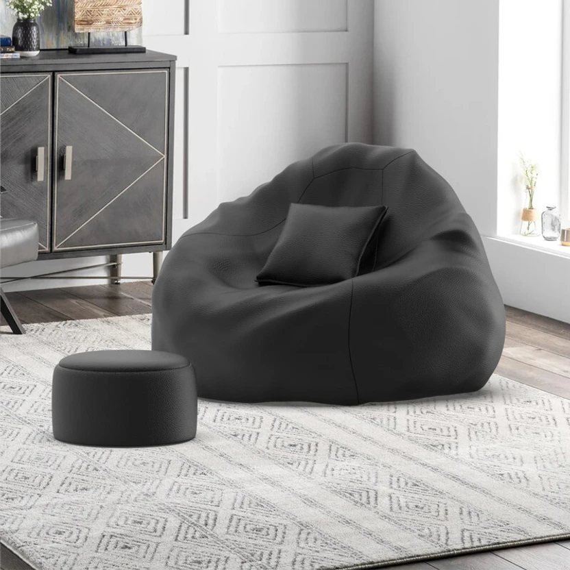 Biggie 4XL HavenComfy Sofa with Cushion and Footrest Teardrop Bea...more