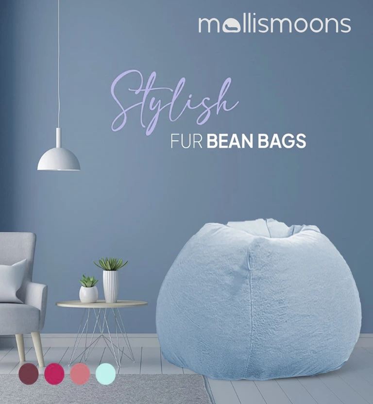mollismoons XXXL Luxury Fur bean bag with filling Bean Bag Sofa  ...more