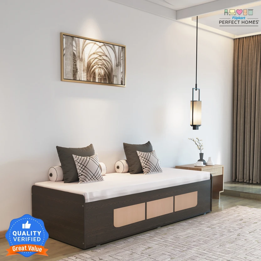 Flipkart Perfect Homes Quintus Engineered Wood Single Box Bed, 18...more