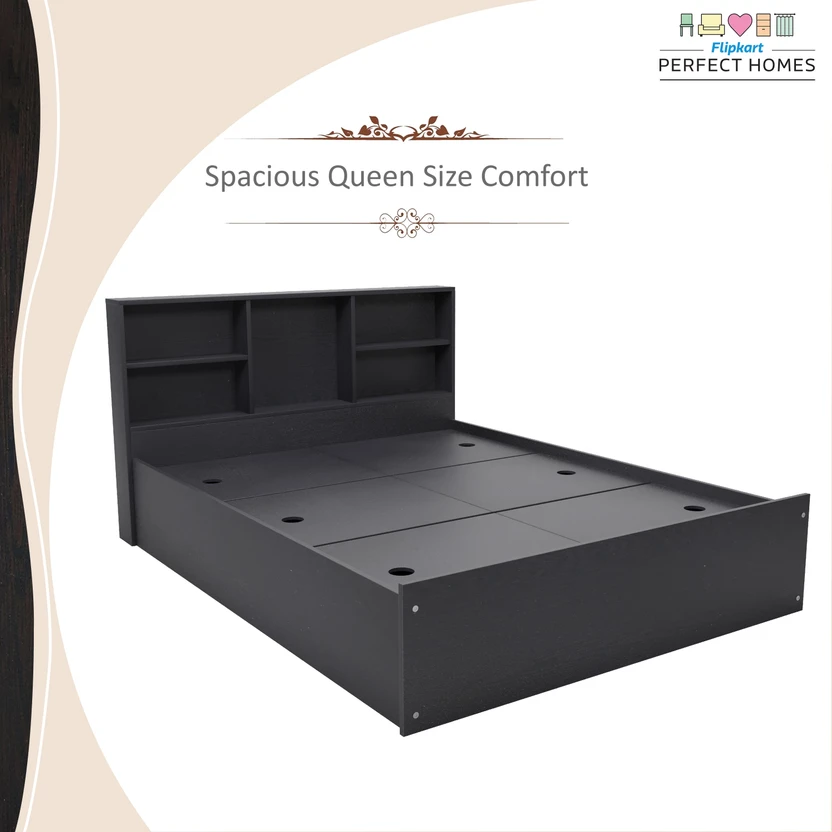 Flipkart Perfect Homes Opus Engineered Wood Queen Box Bed, 213 cm...more