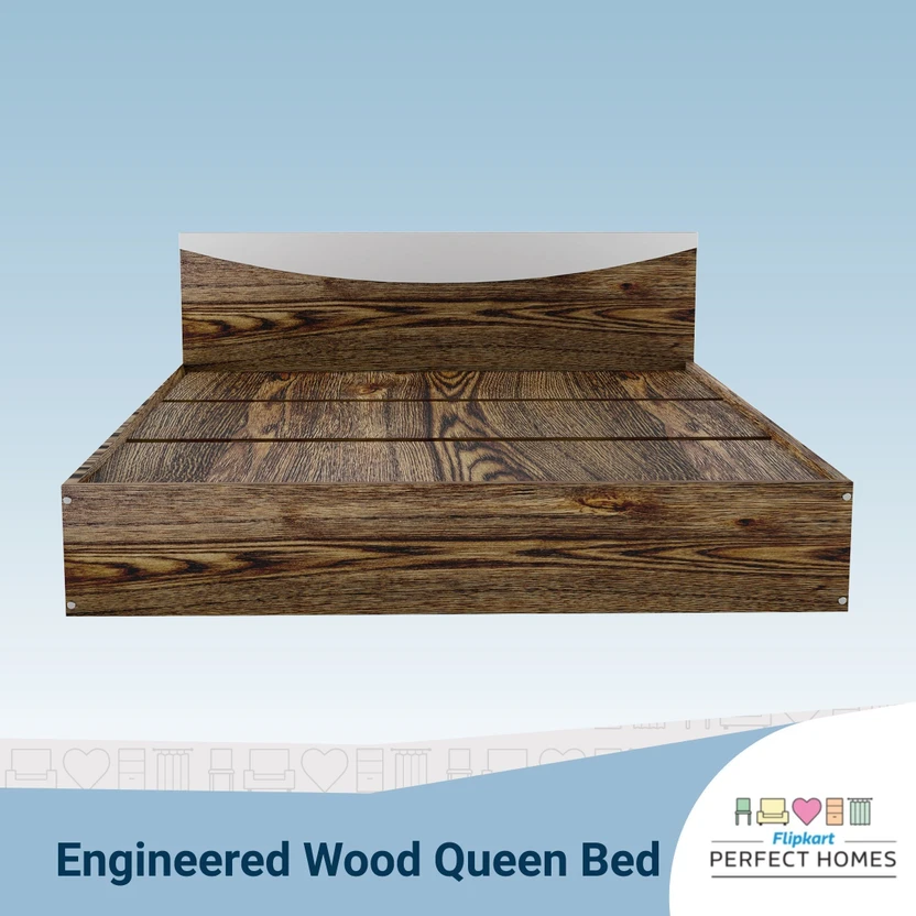 Flipkart Perfect Homes Carol Engineered Wood Queen Bed, 203.5 cm ...more