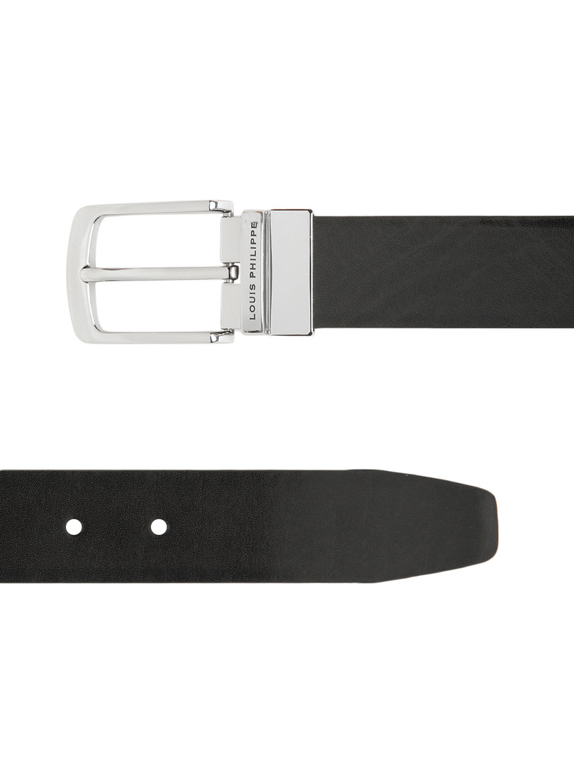 Louis Philippe Men Black & Tan-Brown Reversible Solid Belt