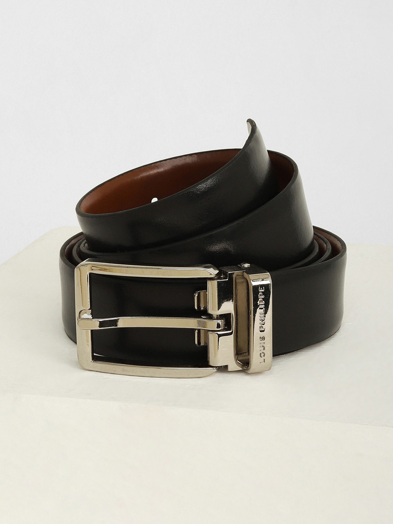 Belts Louis Philippe Men Black & Tan Brown Reversible Leather Belt