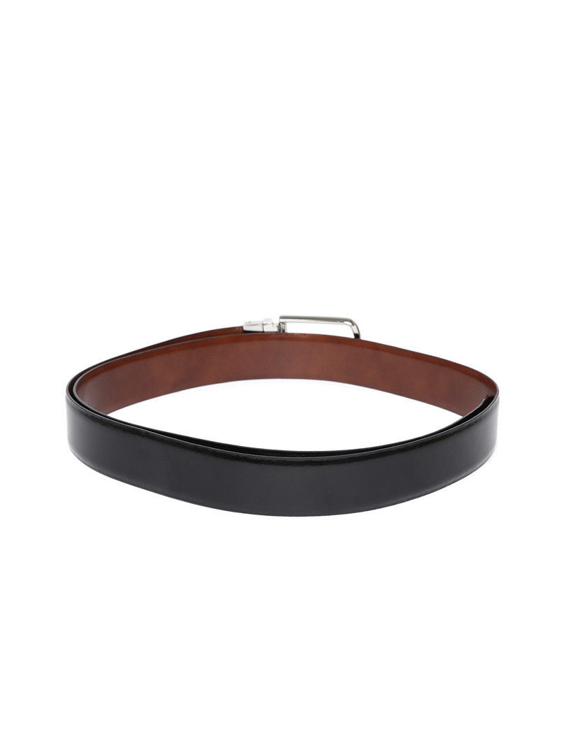 Tommy Hilfiger Men Black & Brown Leather Solid Reversible Belt