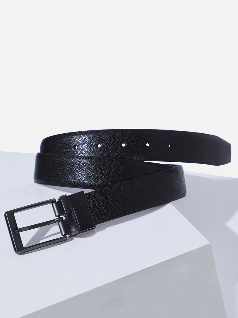 Belts Louis Philippe Men Black & Brown Reversible Leather Belt