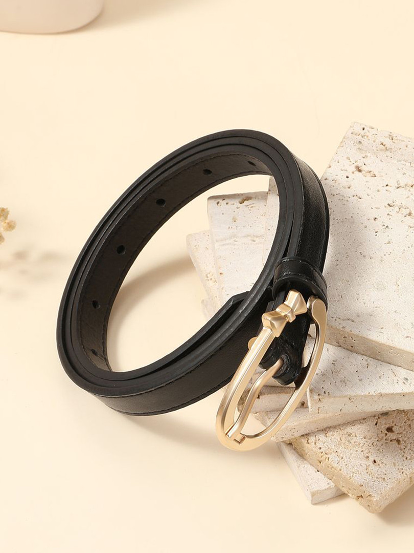 SALTY Women Frosted Ribbon Belt with Tang Closure