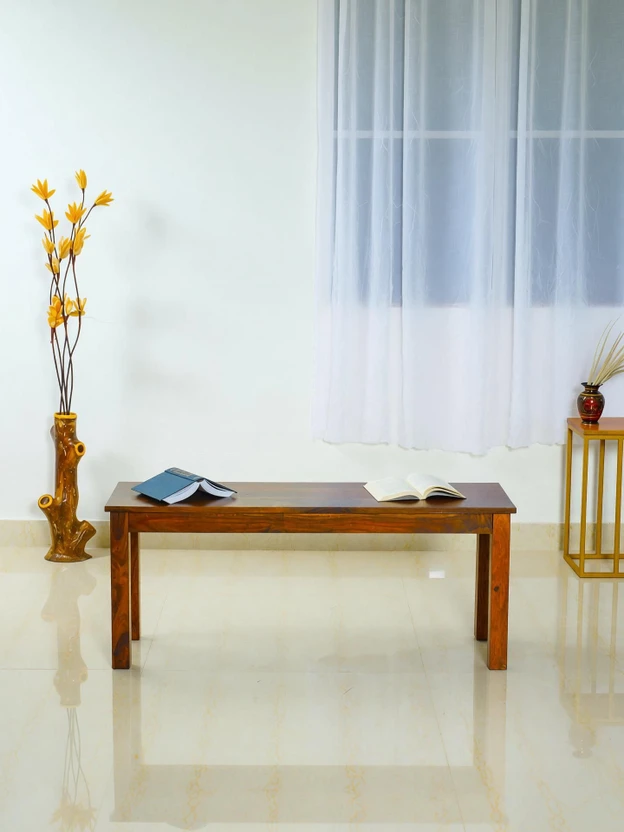Woodefly Sheesham Bench for Dining Room/Indoor/Outdoor/Balcony So...more