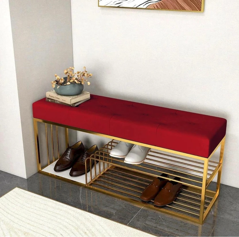 woodsyshoppee Entryway Dark RED Cusion Rack For Living Room,Stabl...more
