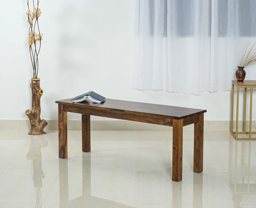 Woodefly Sheesham Wood 3 Seater Bench for Dining Room/Indoor/Outd...more