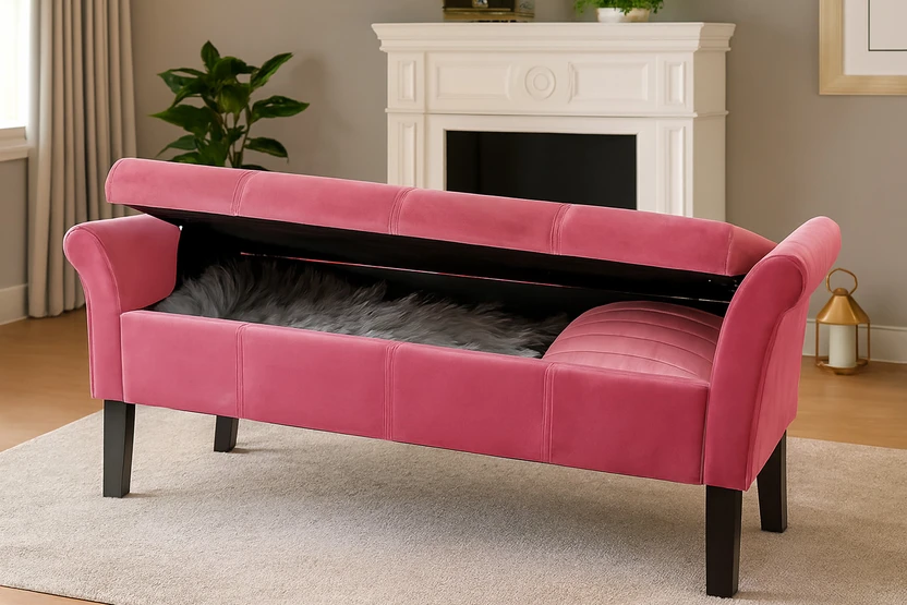 MAJESTIC MART Luxury Bench Settee with Storage Box For Living Roo...more