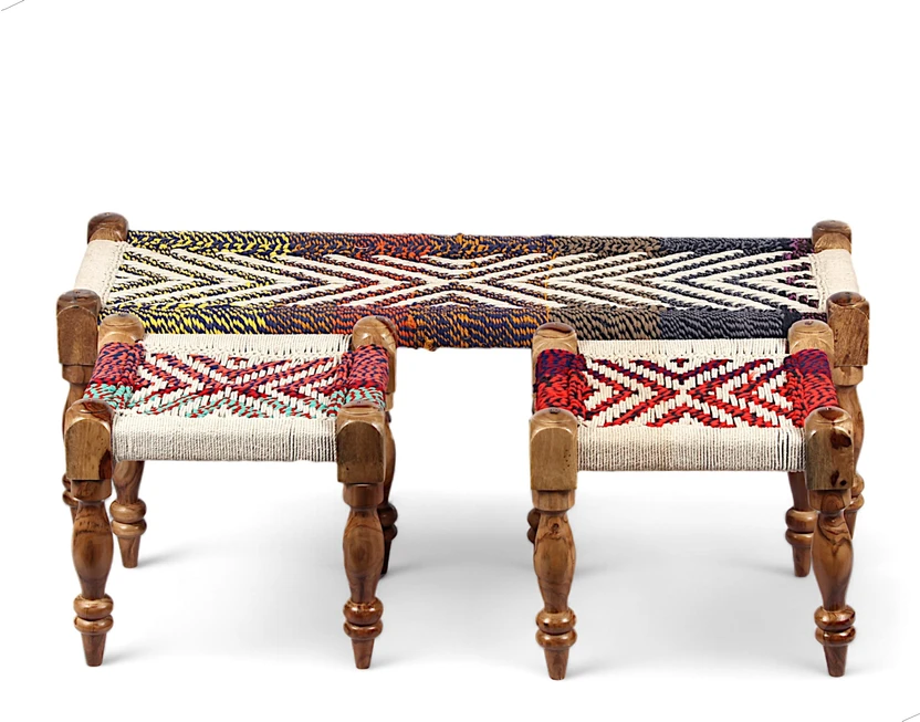 Ikiriya Hamilton Sheesham Wood Vintage 3+1+1 SEATER Solid Wood 5 ...more