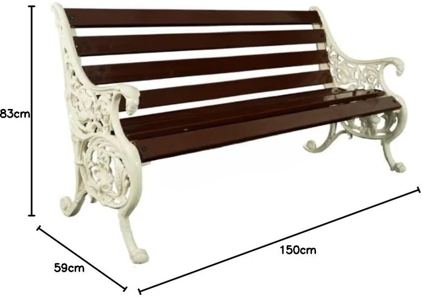 DWARKA ART Metal 3 Seater (Finish Color - Brown, DIY(Do-It-Yourse...more