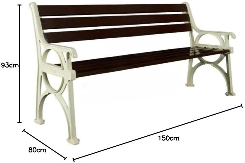 DWARKA ART Metal 3 Seater (Finish Color - Brown, DIY(Do-It-Yourse...more