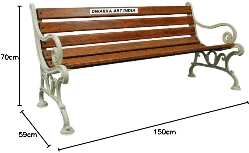 DWARKA ART Metal 3 Seater (Finish Color - Brown, DIY(Do-It-Yourse...more