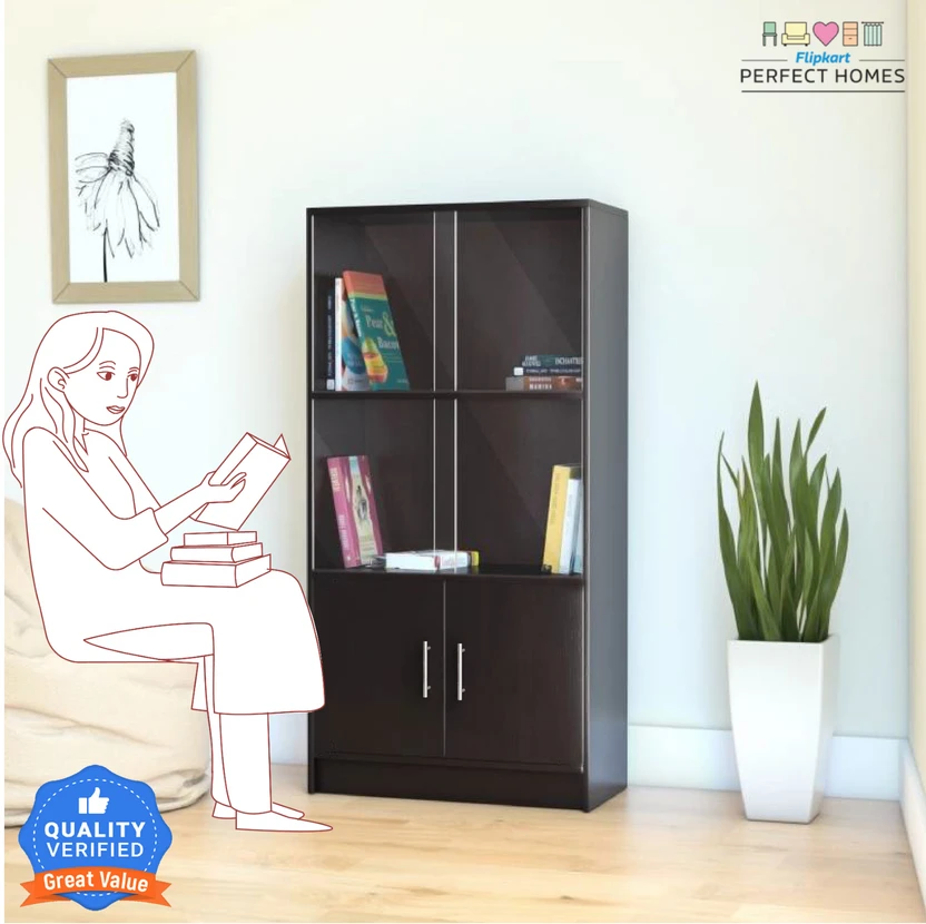Flipkart Perfect Homes Engineered Wood Close Book Shelf (Finish C...more