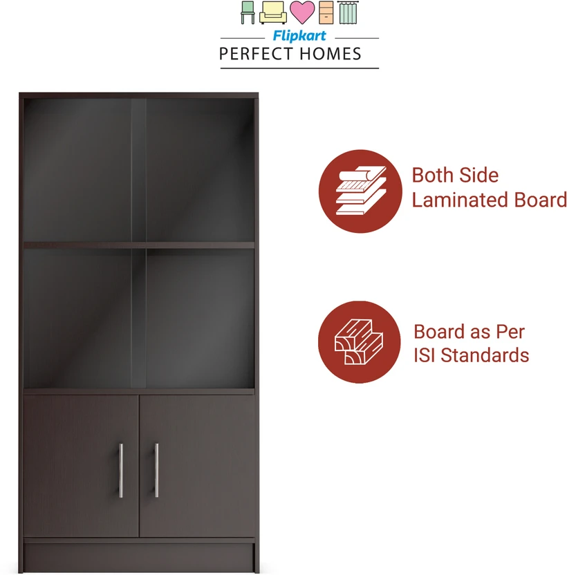 Flipkart Perfect Homes Engineered Wood Close Book Shelf (Finish C...more