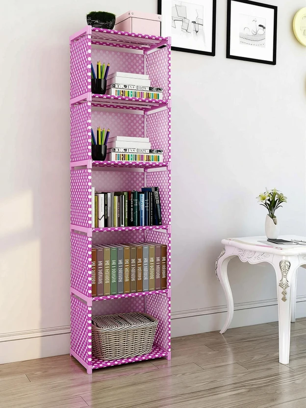 VIKNORT 5-Layer Carbon Steel Metal Open Book Shelf (Finish Color ...more