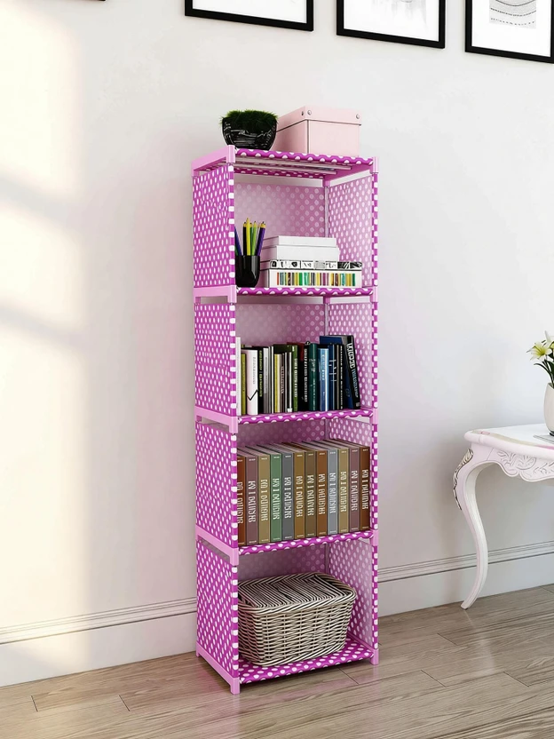 VIKNORT 5-Layer Carbon Steel Metal Open Book Shelf (Finish Color ...more