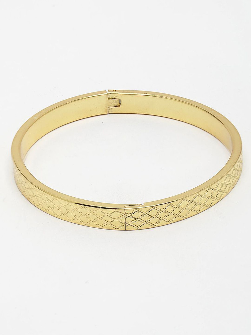 Anouk Men Stainless Steel Gold-Plated Kada Bracelet