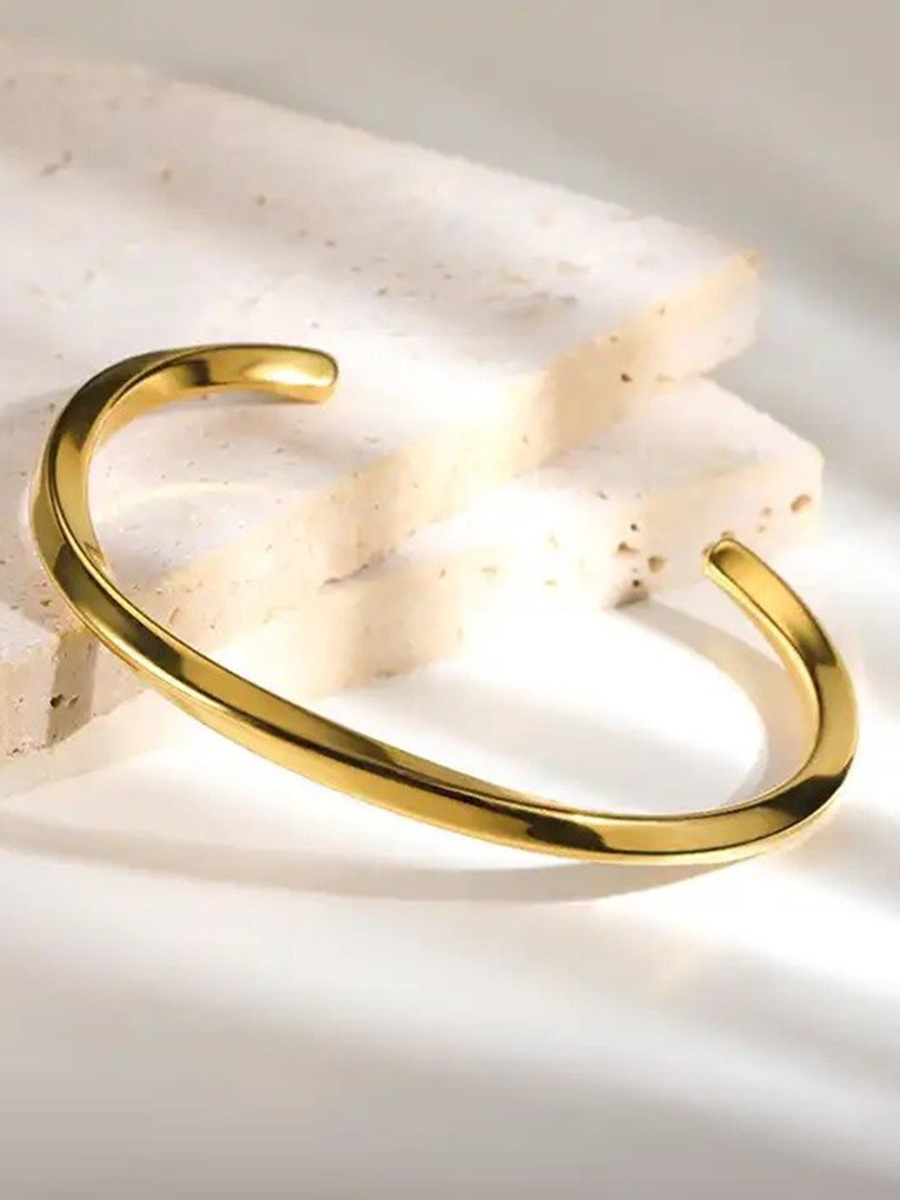 MEENAZ Gold-Plated Kada Bracelet