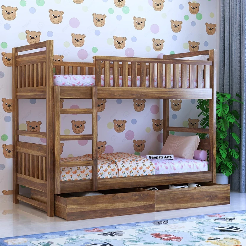 Bunk Beds Ganpati Arts Sheesham Wood Swift Bunk Bed With2 Drawer Storage Fo...more
