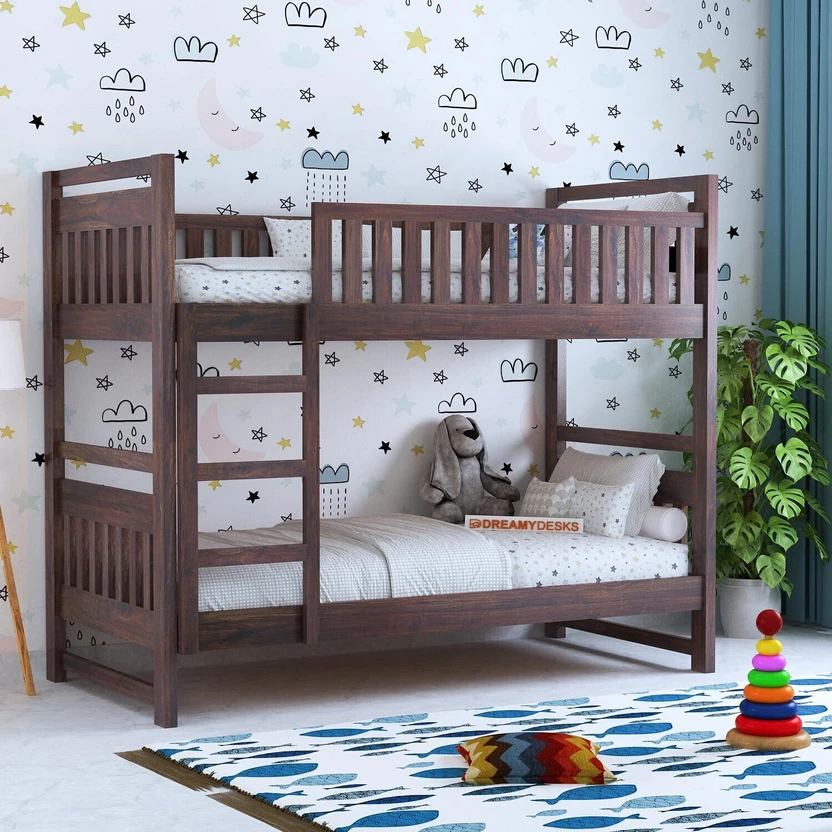 Dreamydesks Sheesham Wood Tylor Bunk Bed Without Storage Solid Wo...more