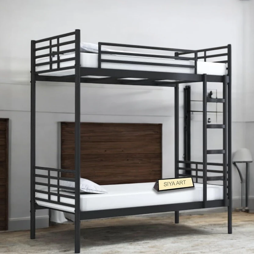SIYA ART Bunk Bed Wrought Iron Metal Double Bed, 91.44 cm x 182.8...more