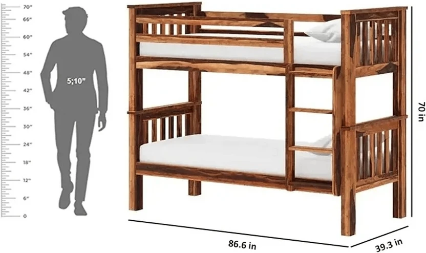 CHANDRA SHEKHAR EXPORTS Stella Solid Wood Double Bed, 219.96 cm x...more