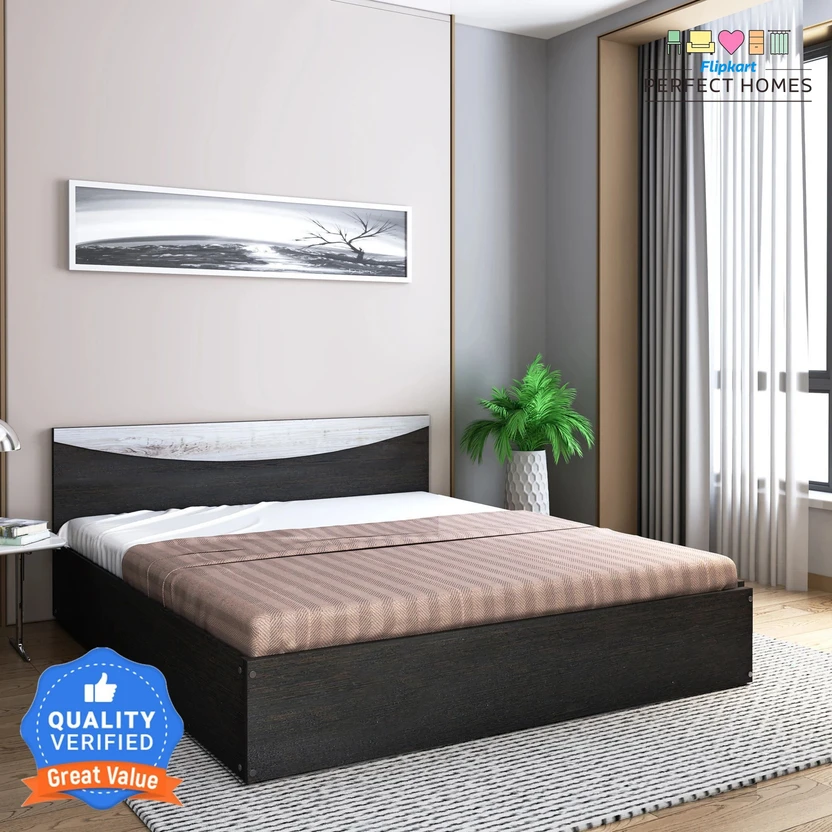 Flipkart Perfect Homes Carol Engineered Wood Queen Bed, 203.5 cm ...more