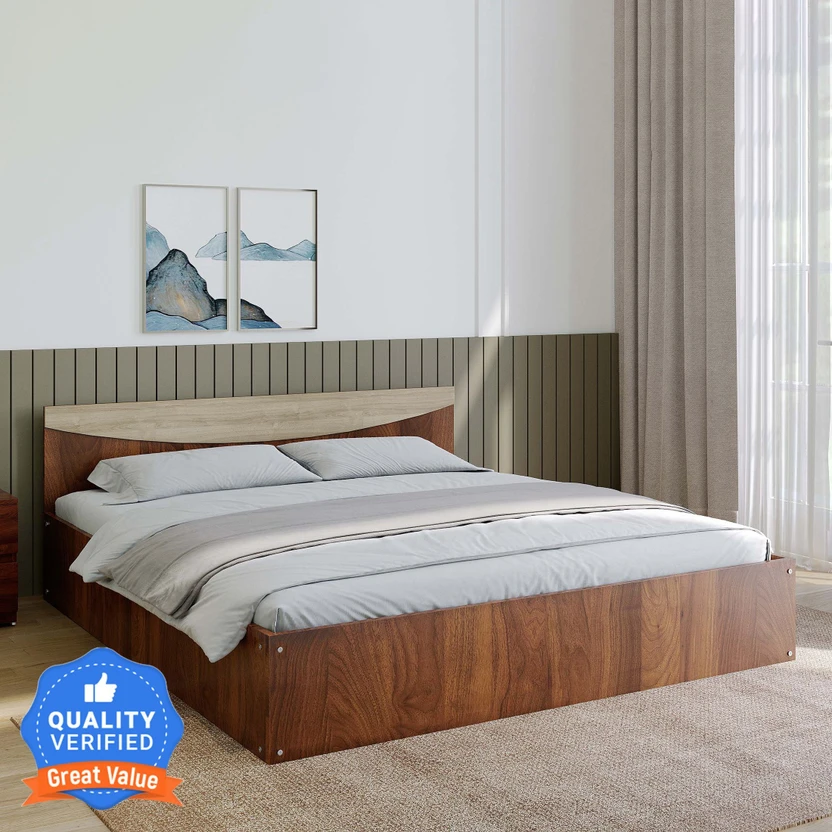 Flipkart Perfect Homes Carol Engineered Wood Queen Bed, 203.5 cm ...more