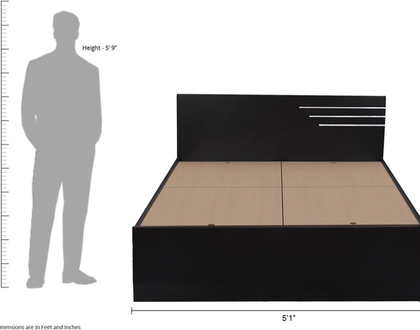 Bharat Lifestyle Amsterdam Engineered Wood Queen Bed, 204 cm x 15...more