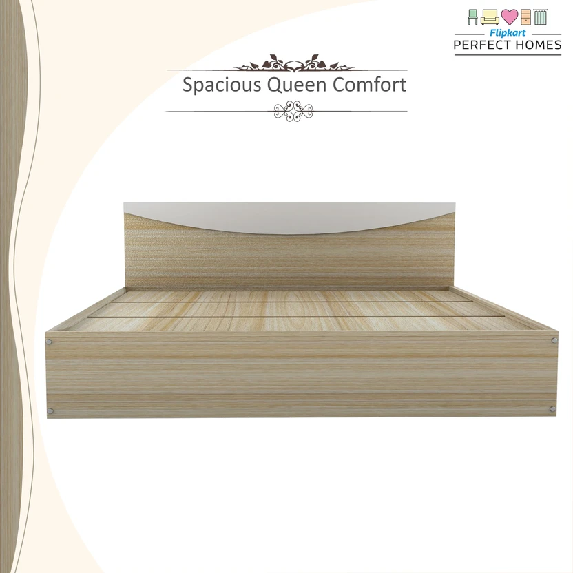 Flipkart Perfect Homes Carol Engineered Wood Queen Bed, 203.5 cm ...more