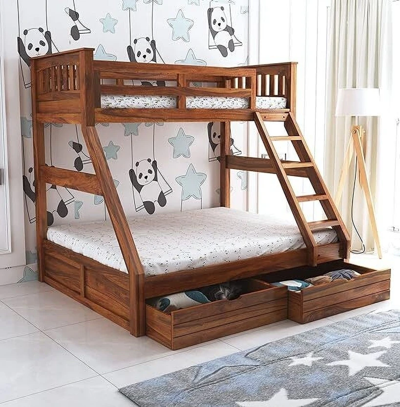 Bunk Beds Ganpati Arts Queen Size Rio Bunk Bed For Bedroom/Kids Room/1 Year...more