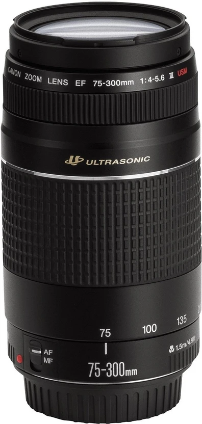 Camera Lenses Canon EF 75 - 300 mm f/4-5.6 III USM  Telephoto Zoom  Lens (Black...more