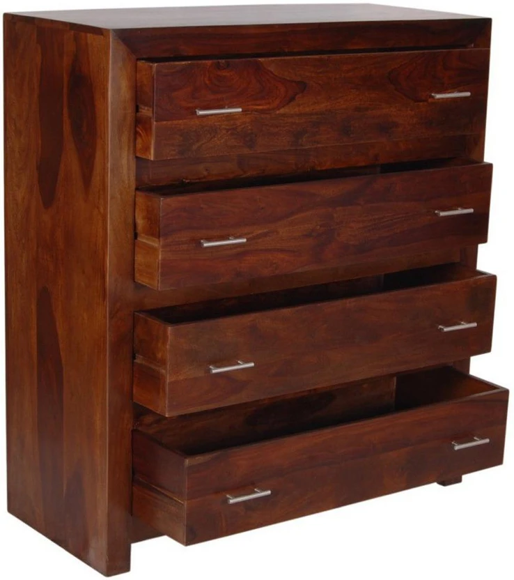 Made Wood Sheesham Wood Solid Wood Free Standing Chest of Drawers...more