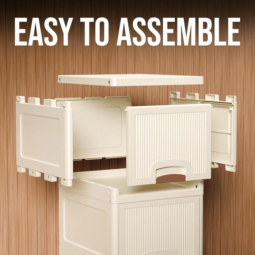 Zeekty Plastic Free Standing Chest of Drawers (Finish Color - Ful...more