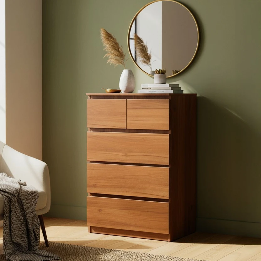 Chest of Drawers KIK Eden 5 Drawer Cabinet| Wooden Storage Chest|Organizer for Bed...more