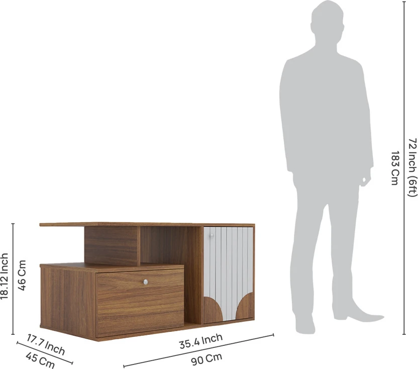 neuspace Amber Coffee Table with Storage, Engineered Wood Coffee ...more