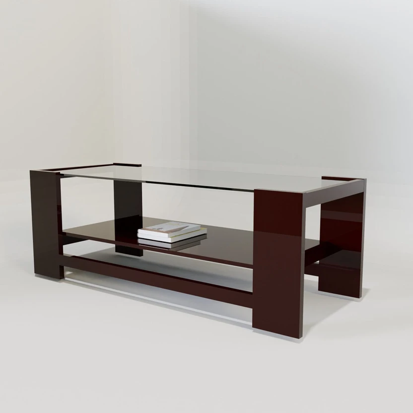 ELTOP Wooden Furniture Center/Tea Table with Glass Engineered Woo...more